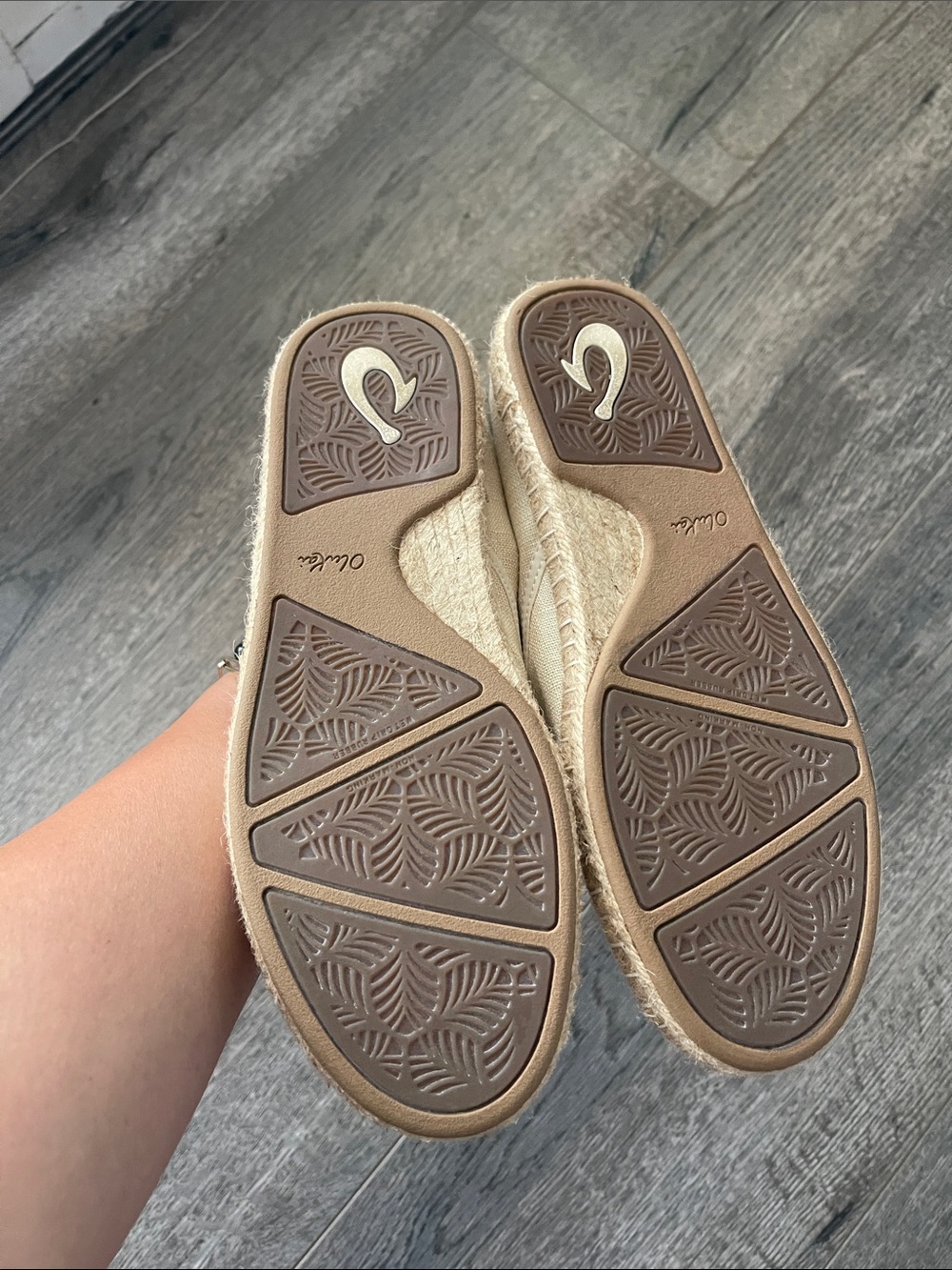 OluKai Women's Espadrille Slip-On in Natural Beige - Picture 3 of 8